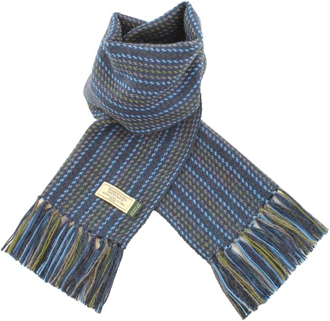 Mucros Weavers Men's Tweed Scarf - Soft Donegal (Black, Green) at
