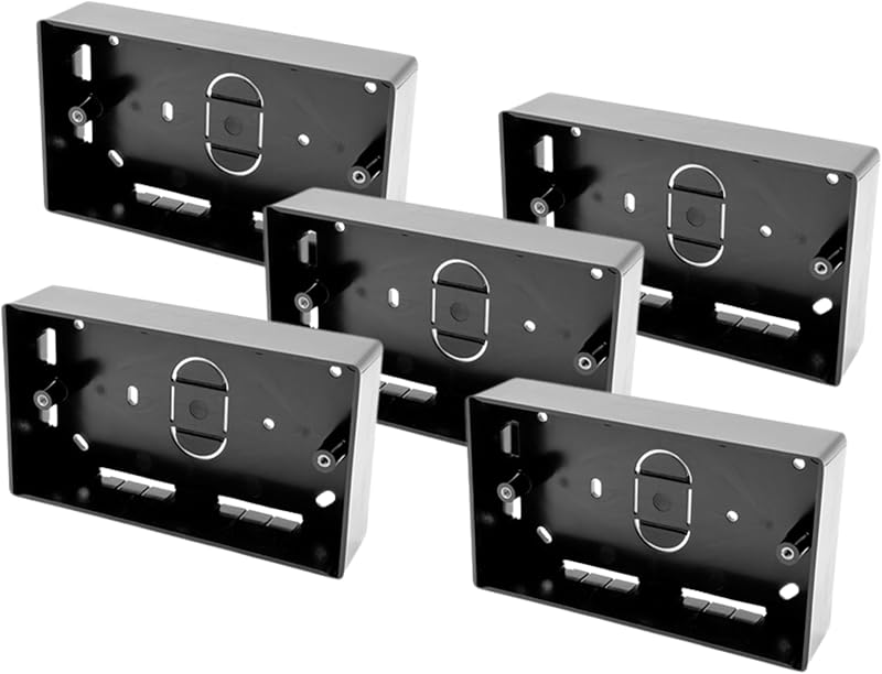 SHPELEC Black Surface Mounted Pattress Box Single/Double BS 5733 Compliant