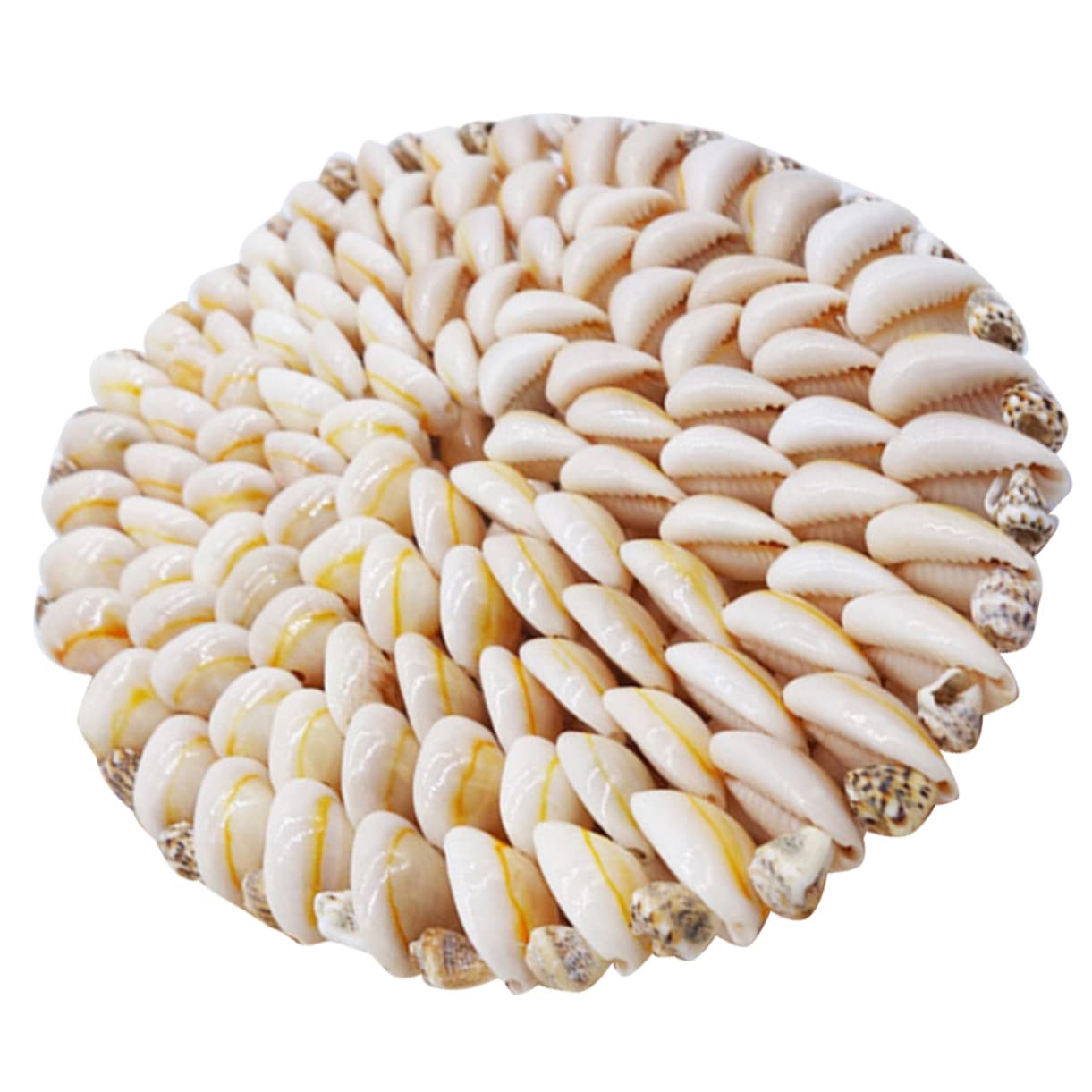 KONTONTY Water Coffee Cup Coaster Rustic Shells Design Drink Cup Mats for Coffee and Tea Home Decor Table Coasters Non Skid Coaster for Beach Theme Parties