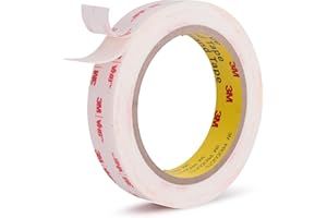 NDCADHESIVE Double Sided Tape Heavy Duty Mounting Tape 3/4" x 10.8Ft Made of 3M VHB 4950 White Strong Adhesive Waterproof Foam Tape for Home Office Car Décor