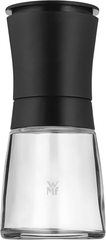 Trend - Molinillo Cerámio de Especias 14cm, Apto para lavavajillas, Cristal, Tapa Color Negro