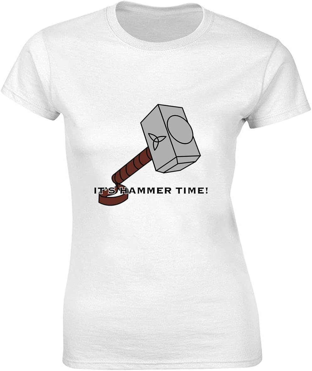 Its Hammer time Women's TShirt! Medium White Amazon.co.uk Clothing