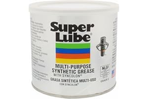 Super Lube 41160 Synthetic Grease (NLGI 2), 14.1 oz Canister, Translucent White