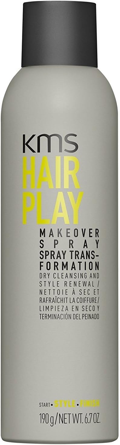 KMS HairPlay Makeover Spray, for All Hair Types Dry Clean & Refresh, Volume & Texture, Vegan & PETA Approved, 250ml