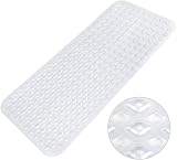 WELTRXE Bathtub Mat Non Slip 260 Suction Cups 88 x 40 cm PVC Clear view 7