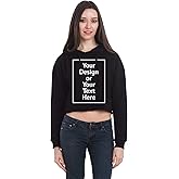 Awkward Styles Personalized Hoodies - Custom Women's Casual Long Sleeve Pullover Crop Tops - Front/Back Print