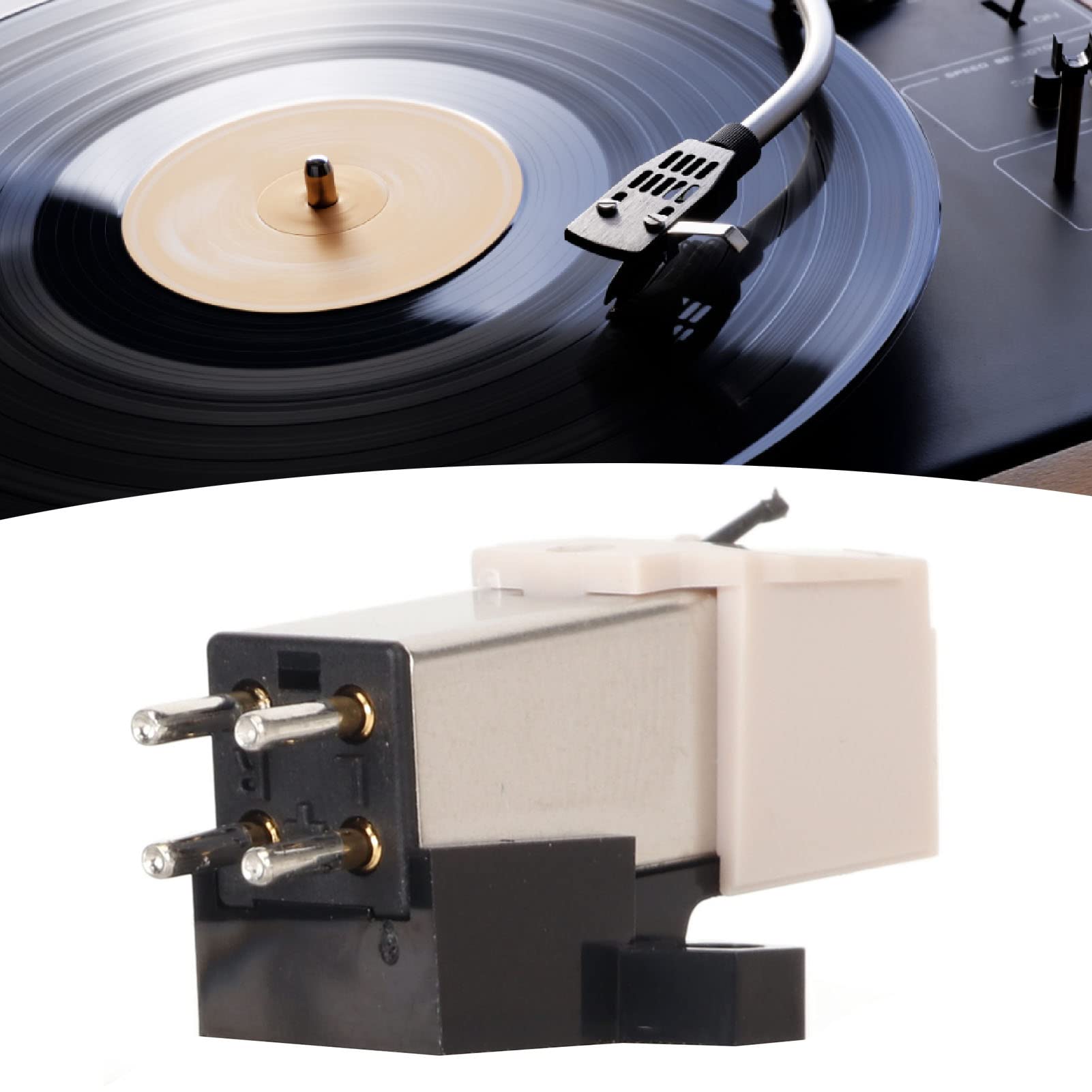AT-3600L Magnetic Cartridge , LP Magnetic Cartridge with LP Needle, High Accuracy Replacement Magnet Turntable Cartridge for Turntable Record Player