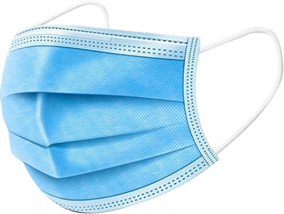 Kindlov Disposable Activated Carbon Face - 4 Layer Masks Anti Dust VirusMask Ideal for Medical Surgical Catering 50pcs for Home Office Hospital Use (Color : Blue, Size : Free Size)
