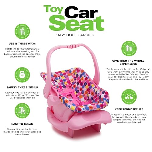Joovy Toy Car Seat Baby Doll Carrier Featuring Crash-Tested Latch
