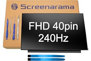 SCREENARAMA New Screen Replacement for Sharp LQ156M1JW03 (40pin 240Hz) FHD 1920x1080 IPS LCD LED Display with Tools and Tape