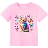 Toddler Girls Graphic T-Shirt Cute Vintage Animal Boho Floral Western Summer Tee for Kids 2-7 Years