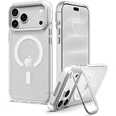 Spigen Ultra Hybrid Optik S MagFit for iPhone 17/18 Pro Max, Silver | Aluminum Camera Kickstand, Metal Buttons, Anti-Yellowing, Military-Grade Drop Protection, Compatible with MagSafe