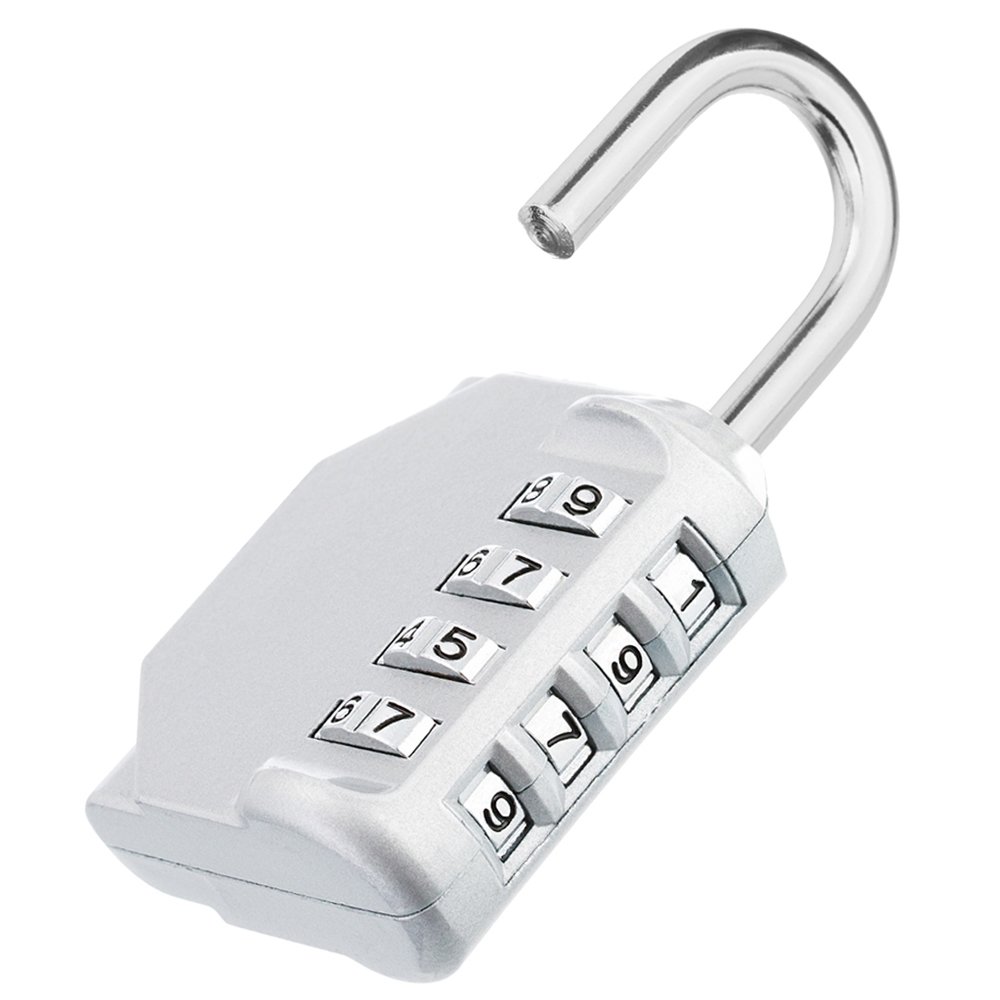 ZHENGE 4 Digit Combination Lock for Lockers, Resettable Combination