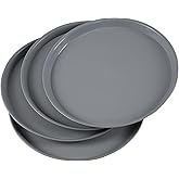 Afromy 4 Pack Round Food Trays Serving Platter, Plastic Trays for Serving Food and Pantry Organization in Kitchen & for Parties