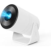 Mini Projector, Support 4K Portable Projector with WIFI6 and 5.2 Bluetooth | 200 ANSI Lumens, 180&deg; Rotatable, Auto Keystone Correction,35""-130"" Screen Video Projector