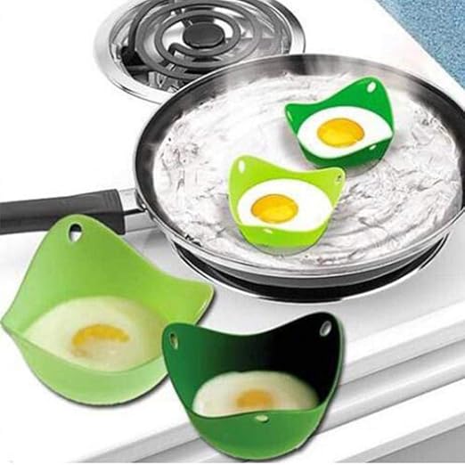 SAOJI 2 unids/Lote Huevo de Silicona Huevo furtivo Tazas de Huevo ...