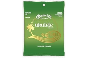 Martin Premium Polygut Ukulele Strings M605, Soprano-Gauge Graphite Gray Ukulele Strings
