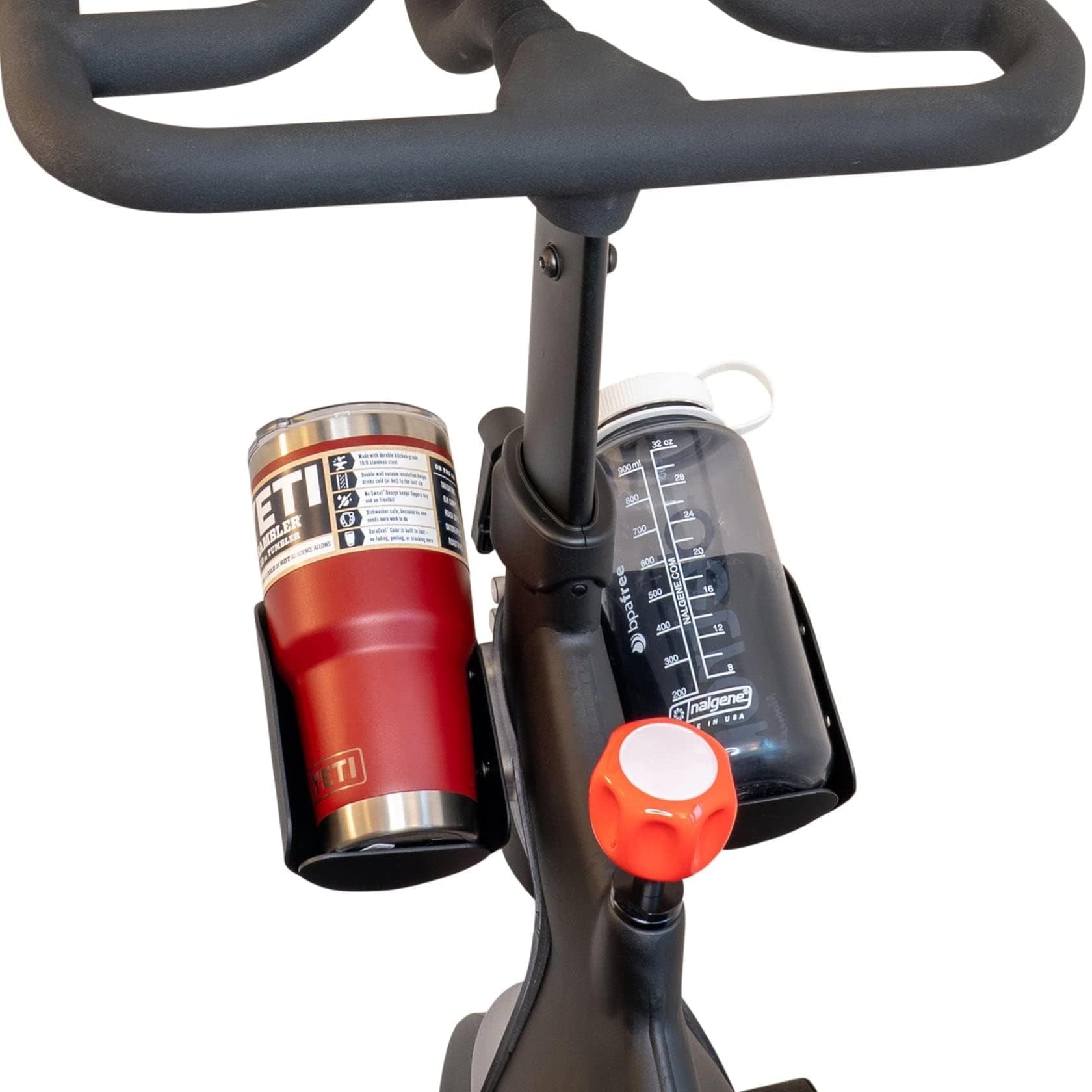 Extra Large Bottle Holders for Peloton Bike for Original Peloton Bike or Bike+ - All Metal Design - Fits YETI + Nalgene + Hydro Flask (Original Peloton Bike and Cross Training Bike)