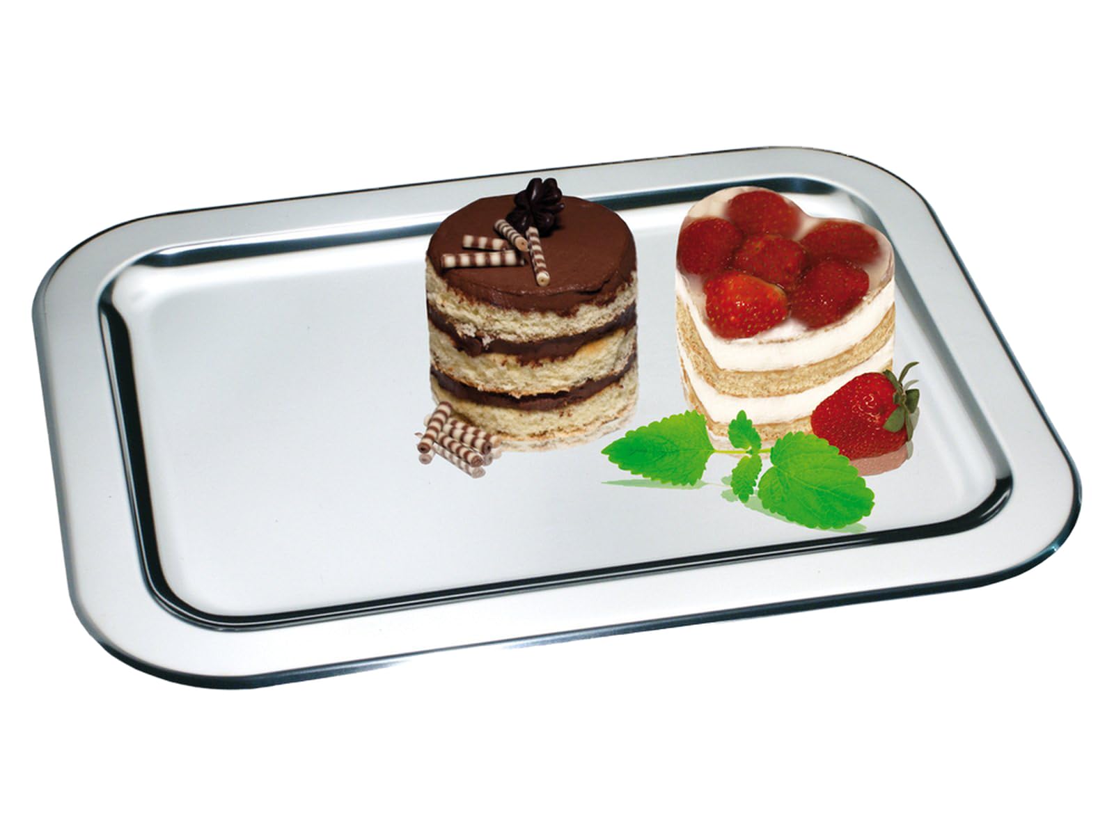 CHG 03017-S12 Serving Tray Stainless-Steel 36 cm x 25 cm