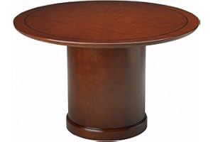 Mayline Sorrento Round Conference Room Table, 48"Dia., Bourbon Cherry Veneer