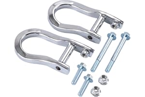 CARMOCAR Front Recovery Tow Hooks Replacement for 2007-2019 Chevy Silverado GMC Sierra 1500 in Chrome Replace 84072462