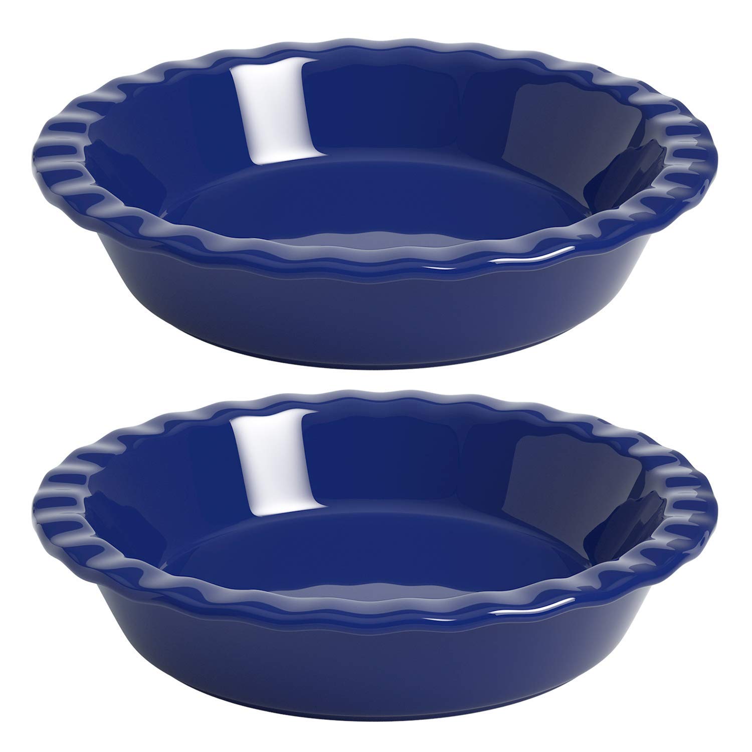 LE TAUCI Ceramic Pie Pans for Baking, 9 Inches Pie Plate for Apple Pie, Pecan Pie, 52 Ounce Deep Pie