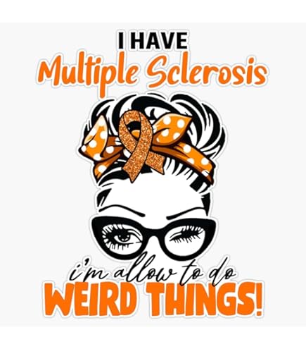 Multiple Sclerosis Awareness Cat Sticker - 5" Vinyl Decal For Car Laptop Window