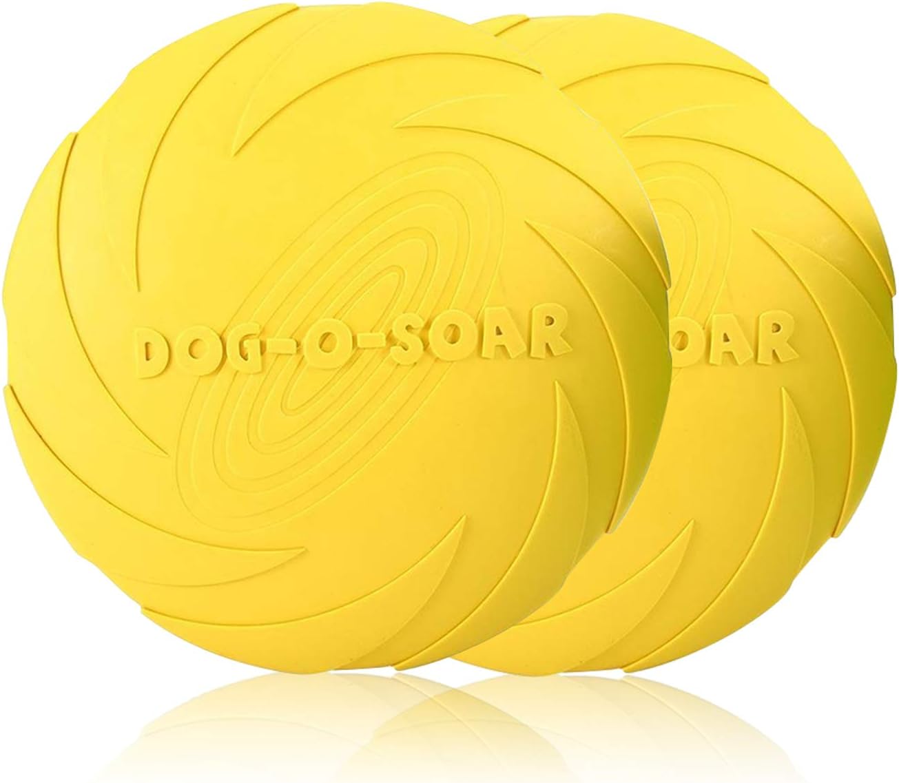 PETCUTE Dog Frisbee Dog flying Disc interactive Toy for dog Dogs Training frisbee 2 Pieces ø 20 cm, 2 Yellow