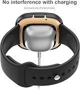 AMCC Case Fitbit Sense Versa 3 Screen Protector Hard PC Plated Full Coverage view 5