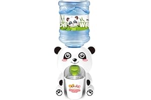 LUOZZY Mini Water Dispenser for Kids Lovely Cartoon Piggy Frog Water Machine Kids Drinking Water Fountains Toys for Kids (Panda)