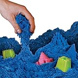 NATIONAL GEOGRAPHIC Play Sand - 12 LBS of Sand with Castle Molds (Blue) - A Kinetic Sensory Activity