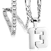 MIMITLTY Personalized Jersey Number Necklaces for Mens,Athletes Stainless Steel Sport Number Pendant Chain for Mens Baseball/Basketball/Football Team Inspiration Jewelry with Gifts