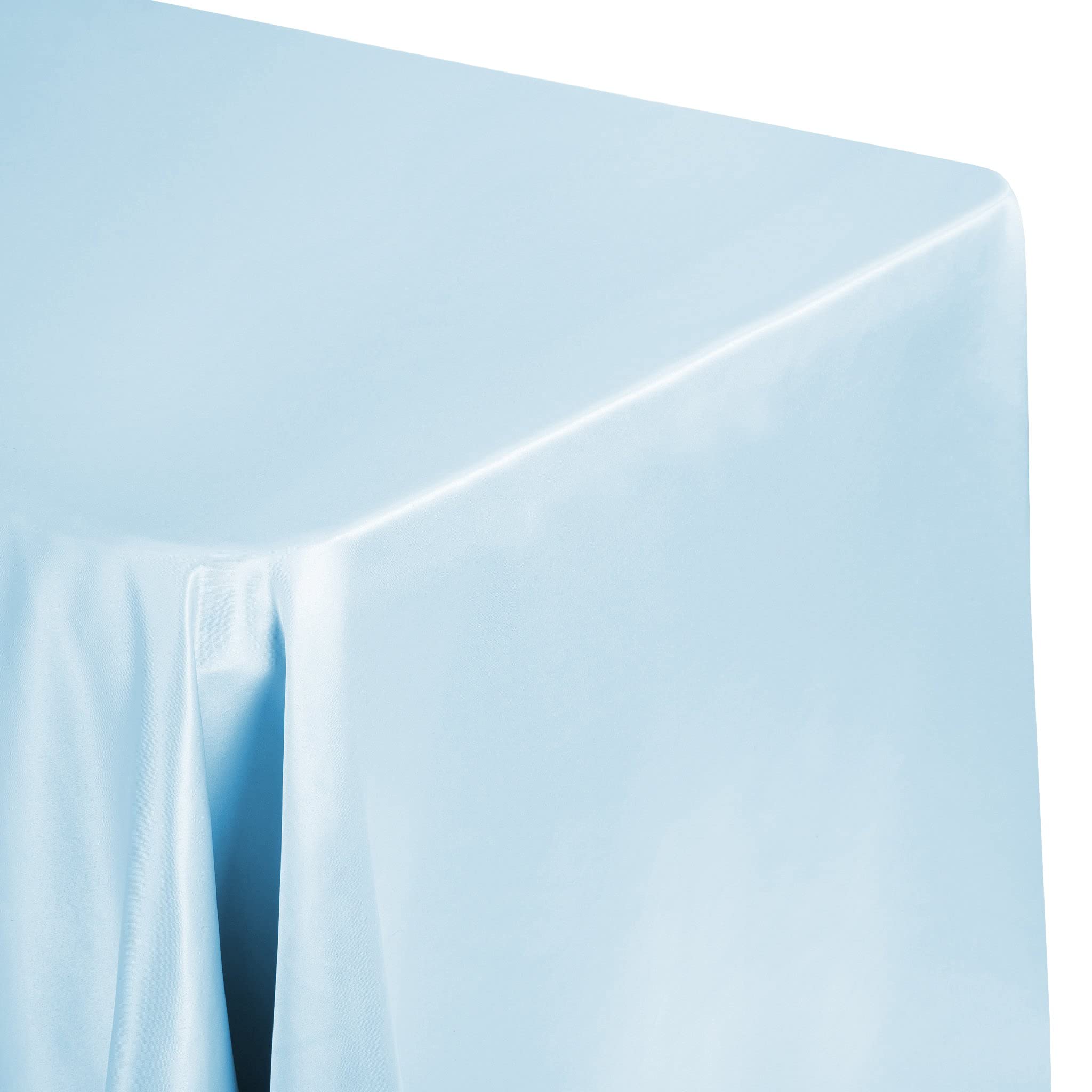 Lamour Satin Tablecloth | 1 Piece | Baby Blue | Rectangular Oblong - 229 cm x 335 cm