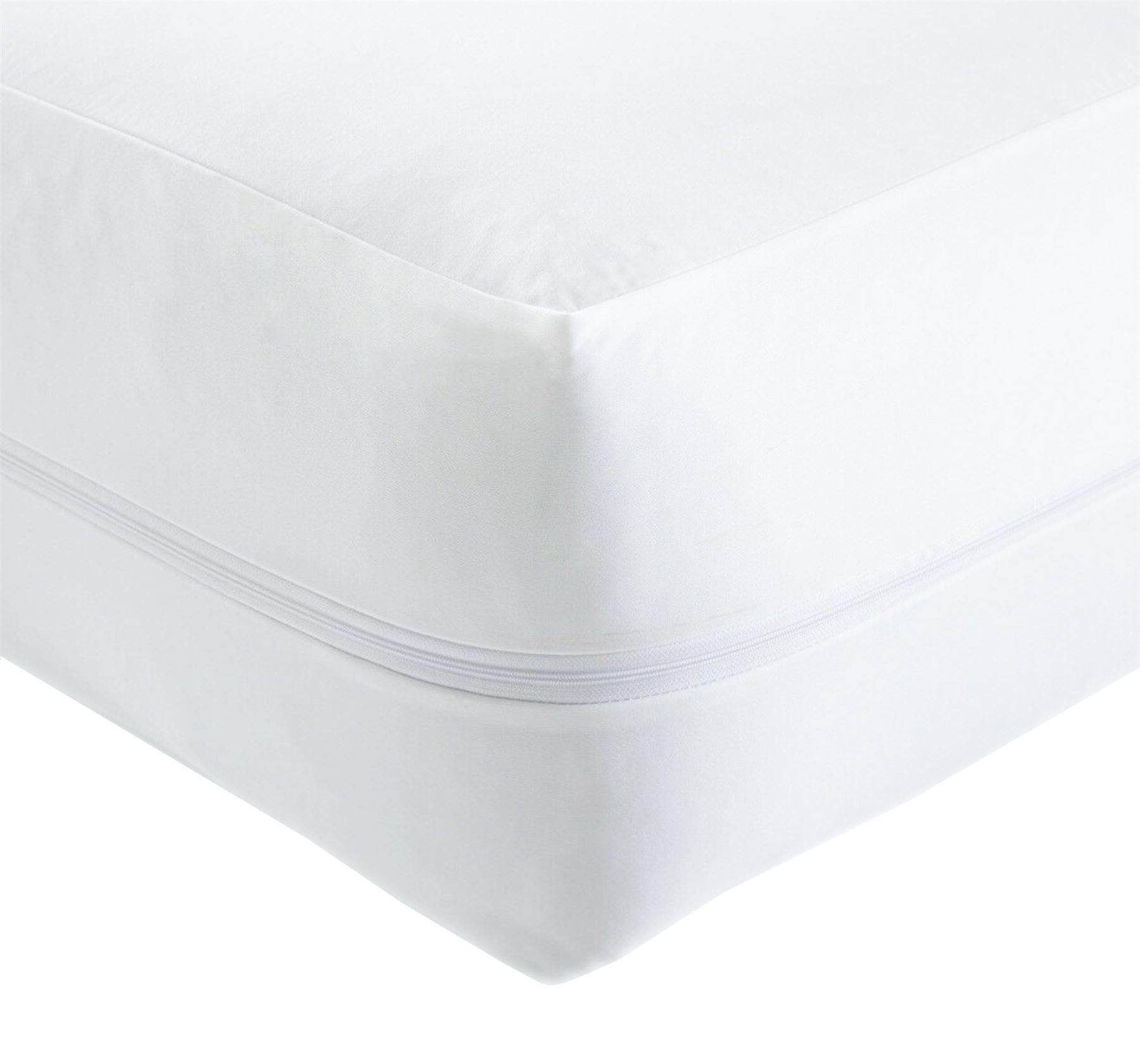 Olivia Rocco Anti Bed Bug Zipped Waterproof Mattress Total Encasement Protector Cover, Double