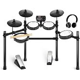 MOSEN Quiet Electric Drum Set Beginner,195+ Sounds &amp; 25 Drum Kits,MED-X3 | 4 Quiet Mesh Drum Pads, Cymbals, Sticks, Headphones, Kick Pedal &amp; Usb Midi, Ideal For Home Practice