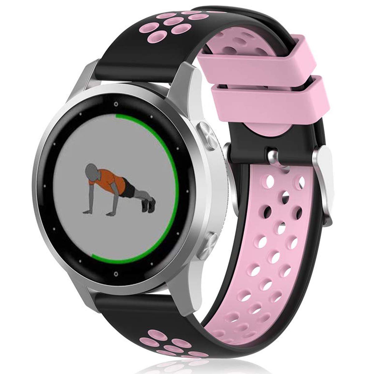 Shieranlee 18mm Quick Release Soft Strap for Vivoactive 4S Strap,GarminMove 3S Strap, Garmin Approach S2,Fossil Q Venture Gen 3/Gen4,vivomove 3s/GarminActive S,xiaomi watch