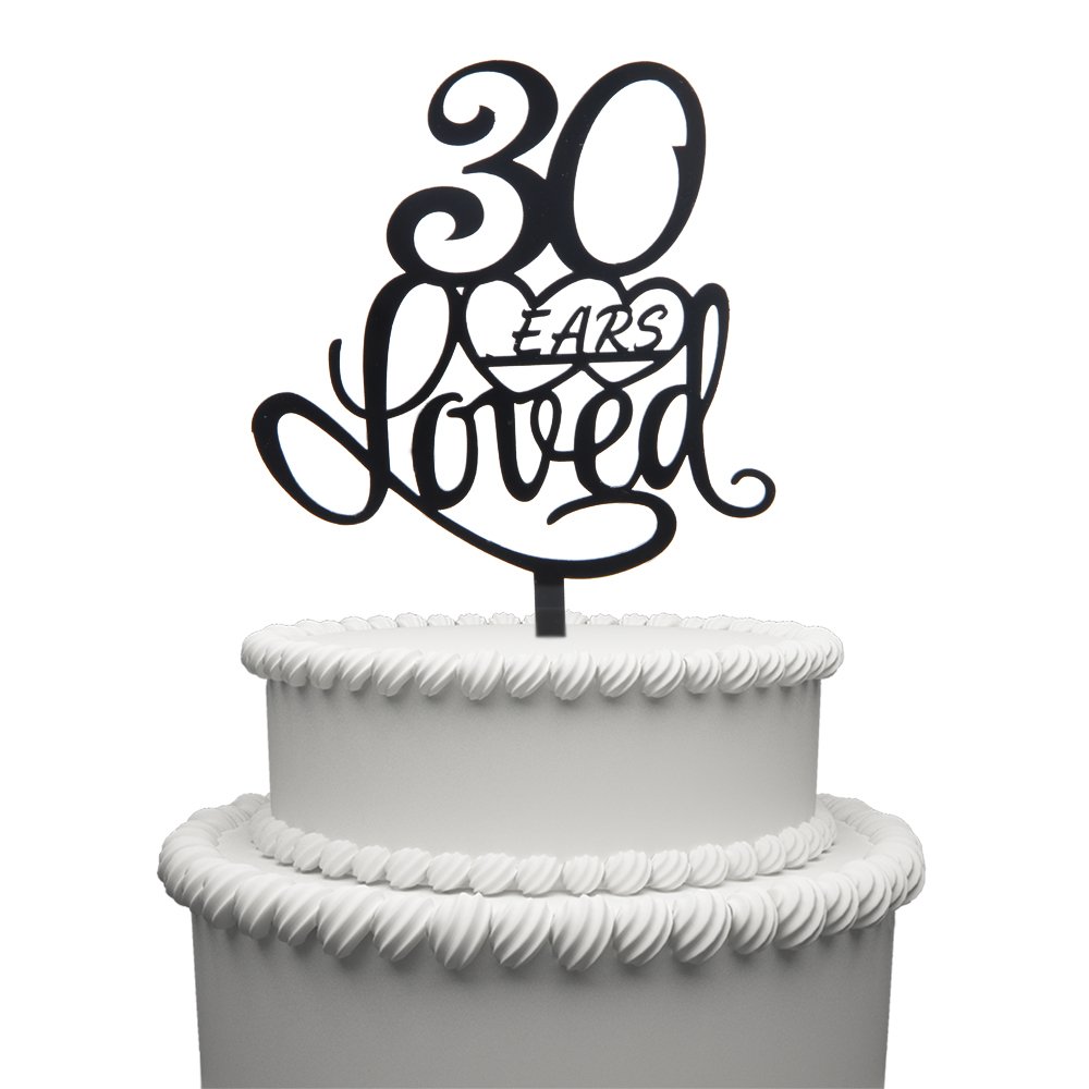 Galleon 30 Years Loved Cake Topper For 30 Years Birthday Or 30th