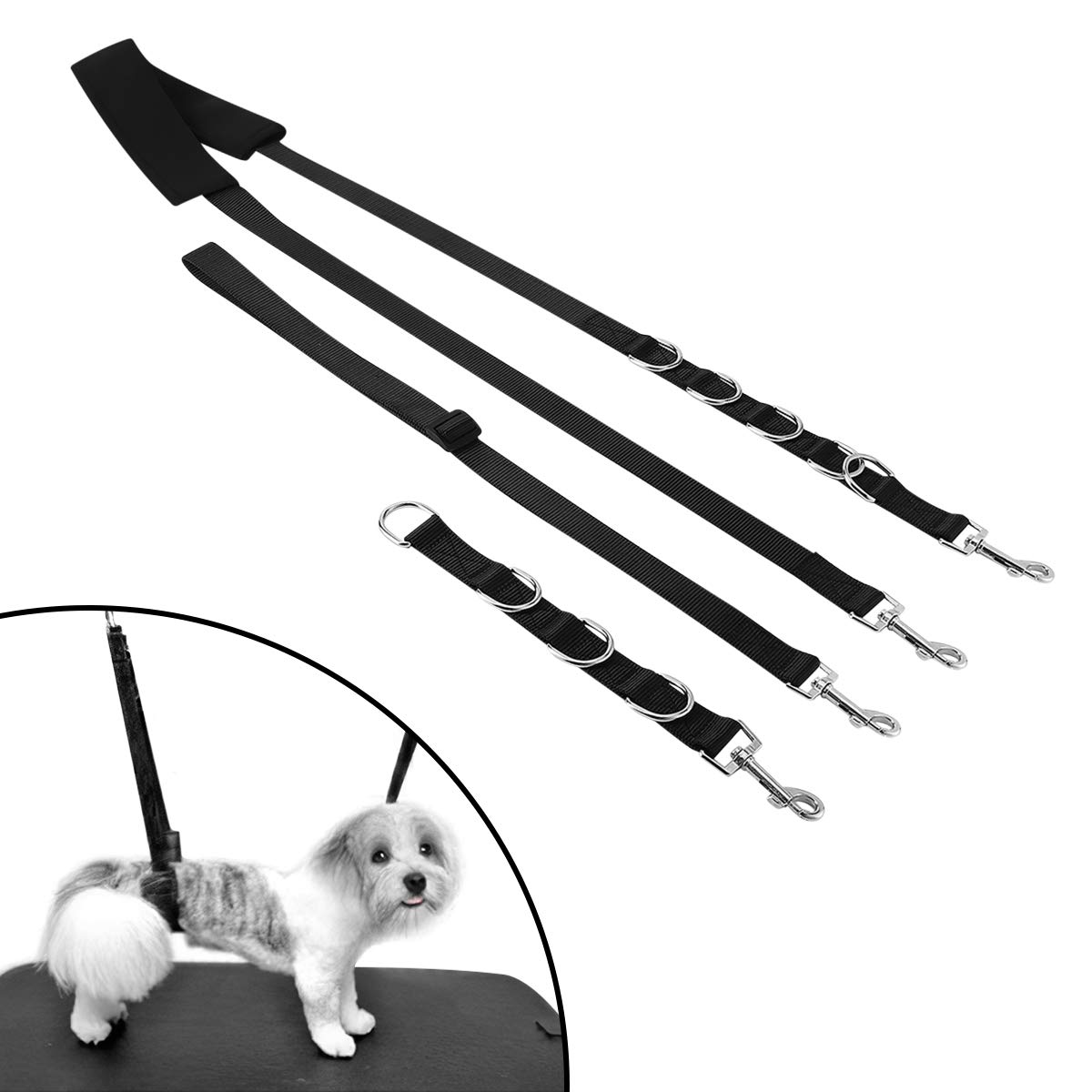 Camidy Pet Grooming Belly Strap Restraint for Bathing Cat Hair Cutting Dog Harness Table for Pets
