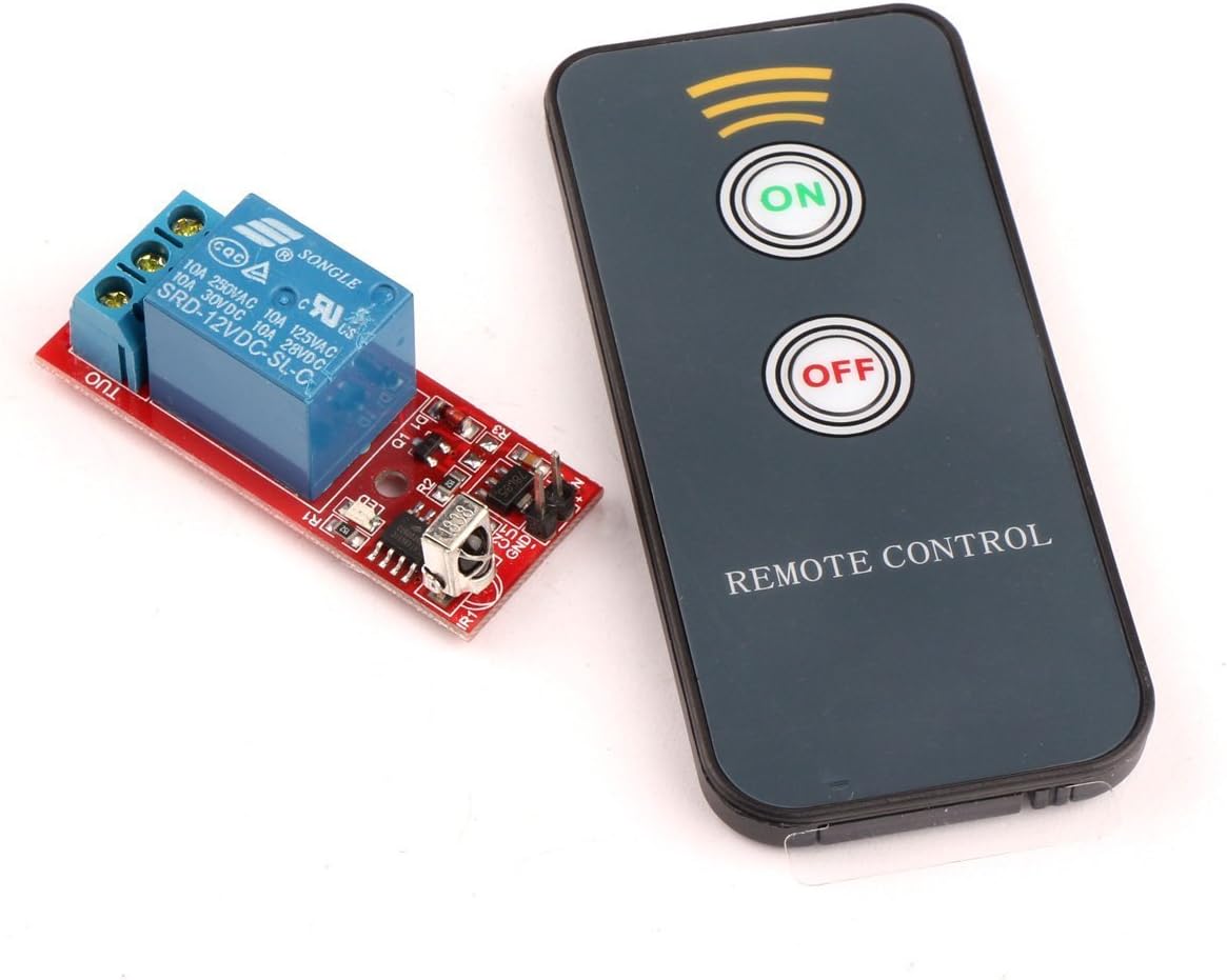 Infrared Receiver Relay Driver Board Remote Control 8M Wireless Controller LED Drive Board IR Remote Switch 1 Channel 12V Self Locking