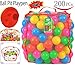 JOYIN 200 Plastic Pit Balls with Foldable Ball Pit Playpen - BPA Free 5 Bright Colors Crush Proof Phthalate Free Pit Balls with Ball Pit in a Durable Mesh Bag with Zipper Toy