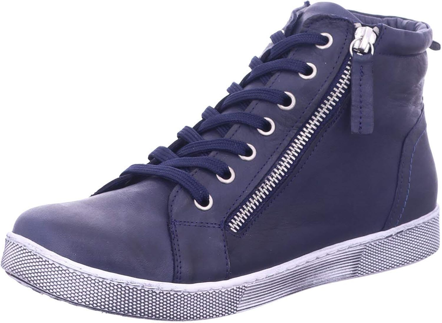 Andrea Conti Sneaker Donna - Scarpe Ginnastica In Pelle Morbida Con Tacco 3 Cm E Soletta Estraibile