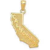 The Black Bow 14k Yellow Gold California State Pendant
