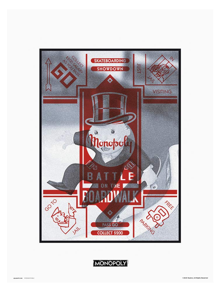 Erik - Monopoly Skateboarding Art Print, 30 x 40 cm