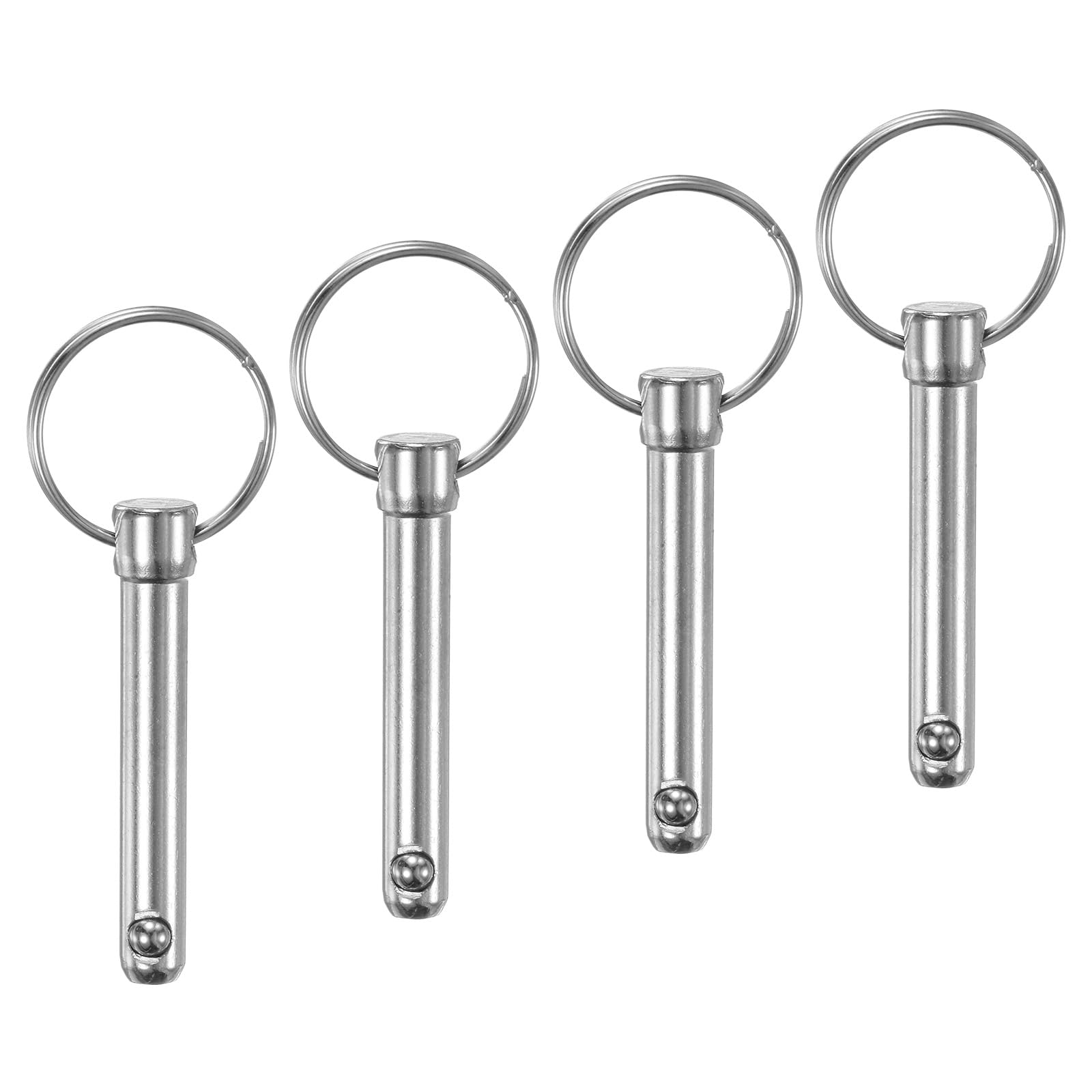 M METERXITY 4-Pack Quick Release Pins, 5/16" [8mm] Diameter, 1.5" [38mm] Usage Length Bimini Top Pin for Shipbuilding/Boat/Trailer, 1.77" [45mm] Total Length Carbon Steel Hardware Pins