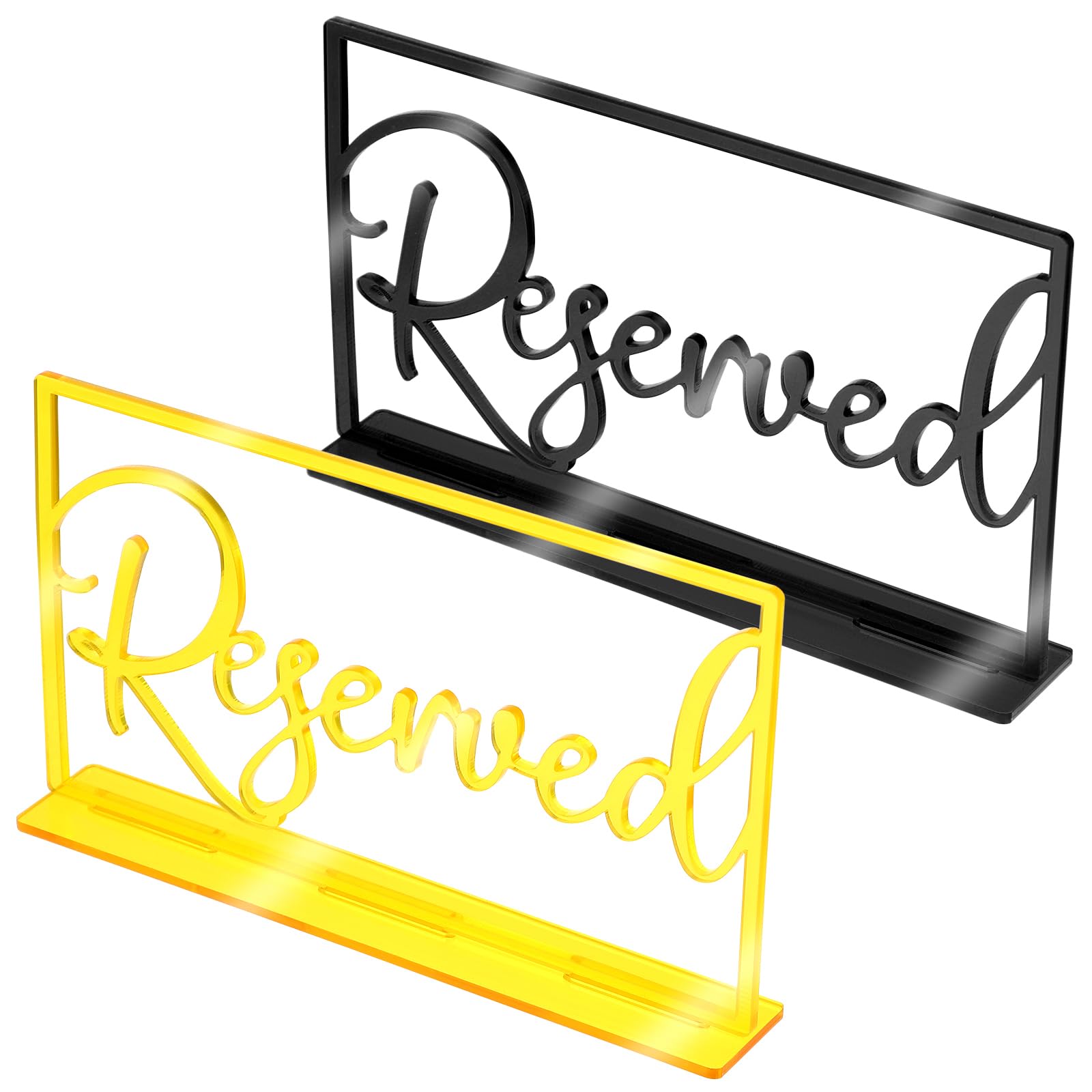 Reserved Sign for Table, 6Pcs Acrylic Guest Reservation Table Seat Sign for Wedding Party Seating Reservation Restaurant Business Office Meeting