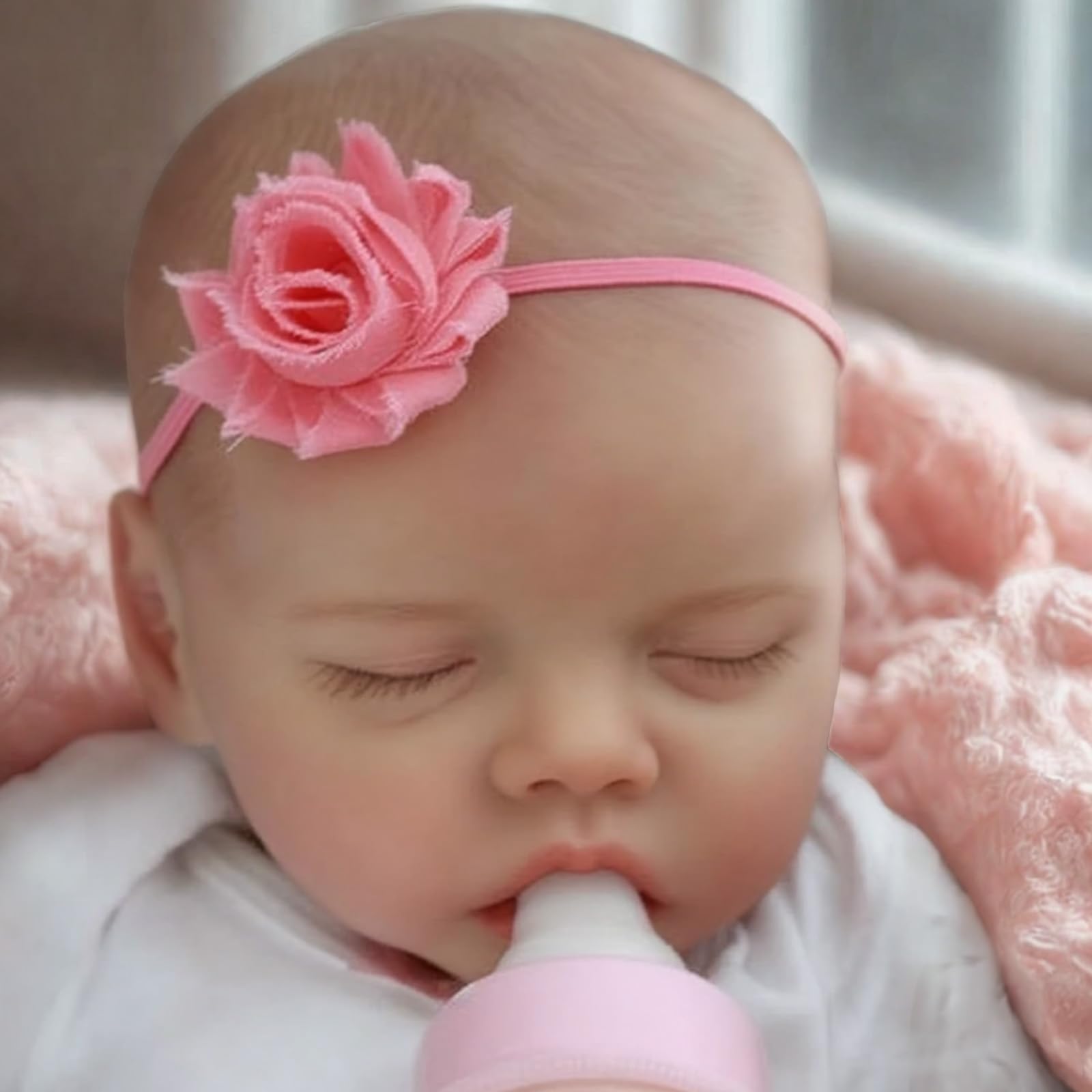 JIZHI Lifelike Reborn Baby Dolls Girl, 17 Inch Real Baby Doll Soft Body Realistic Newborn Vinyl Silicone Baby Doll Full Body Poseable Real Life Baby Dolls with Feeding Kit Gift Box for Kids Age 3+