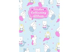 Sticker Collecting Album: The Awesome Kitties Sticker Collection Book for Kids, Blank Sticker Album Journal.