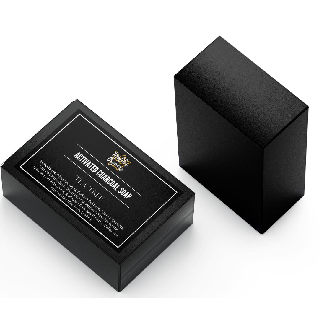 Malik's Organics - Activated Charcoal Soap with Tea Tree Oil, Handcrafted & Organic, Detoxifying Cleanse