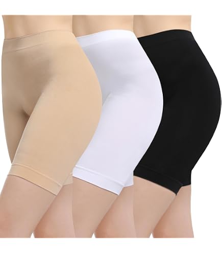 Shorts for Under Dresses Women,Slip Shorts,Spandex Short's Women Anti Chafing Short Slip Short for Under Dresses (Black,Small) at Amazon Women's Clothing store