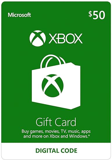 $50 xbox gift card code
